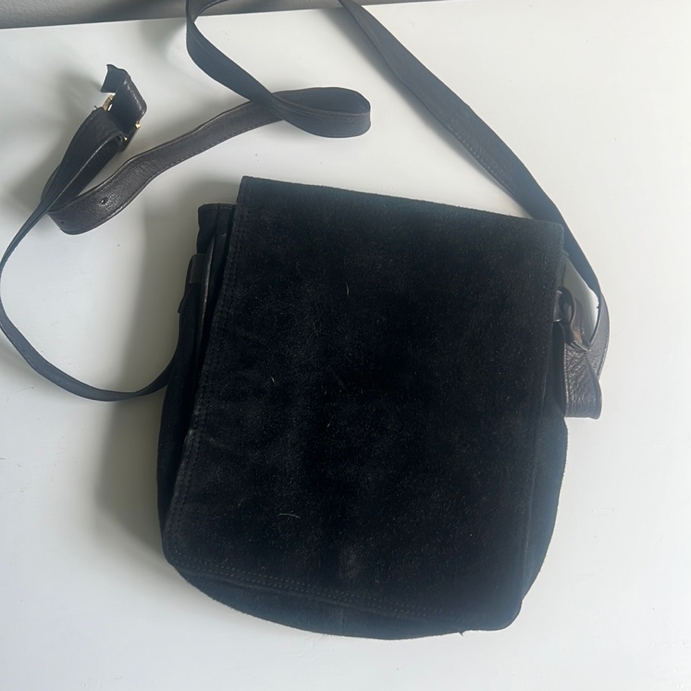 Black Suede Crossbody